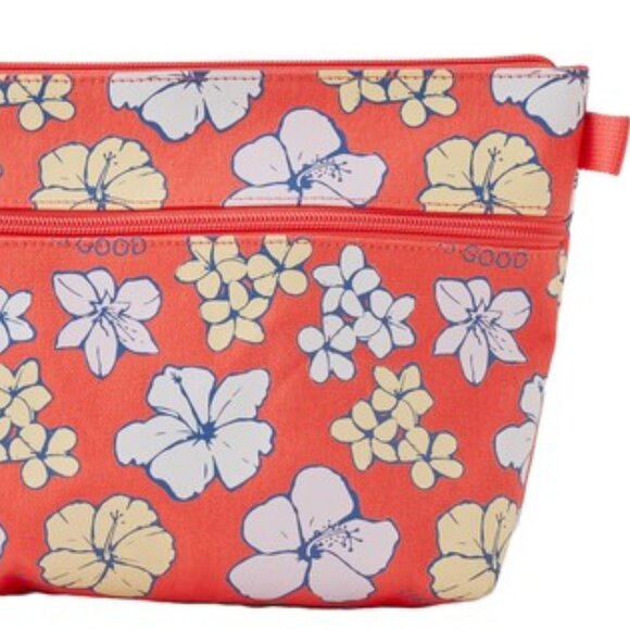 NWT Life is Good Carry All Canvas Pouch Zipped Travel Phone Makeup 10"x7" NEW - Picture 4 of 7